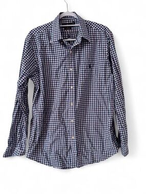 Ralph Lauren Navy & White Check Long-Sleeve Button-Down Shirt